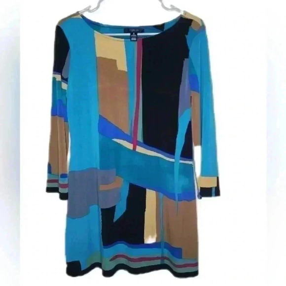 Style & Co, Size S, Dress, Blue & Yellow - Picture 1 of 3